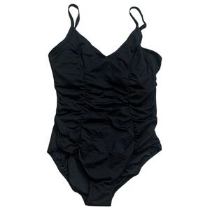 Seafolly Australia Womens Black One Piece Cross Chest Size 18 DD US 14 NEW NWOT‎